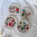 A set of 2 Flower coasters