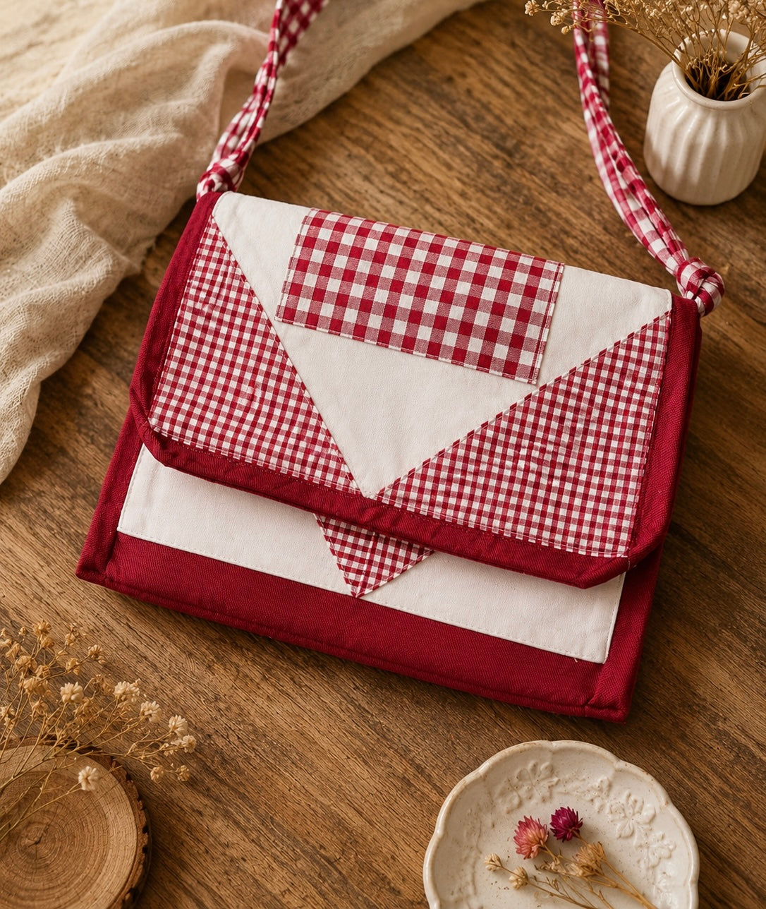 Gingham Square HandBag