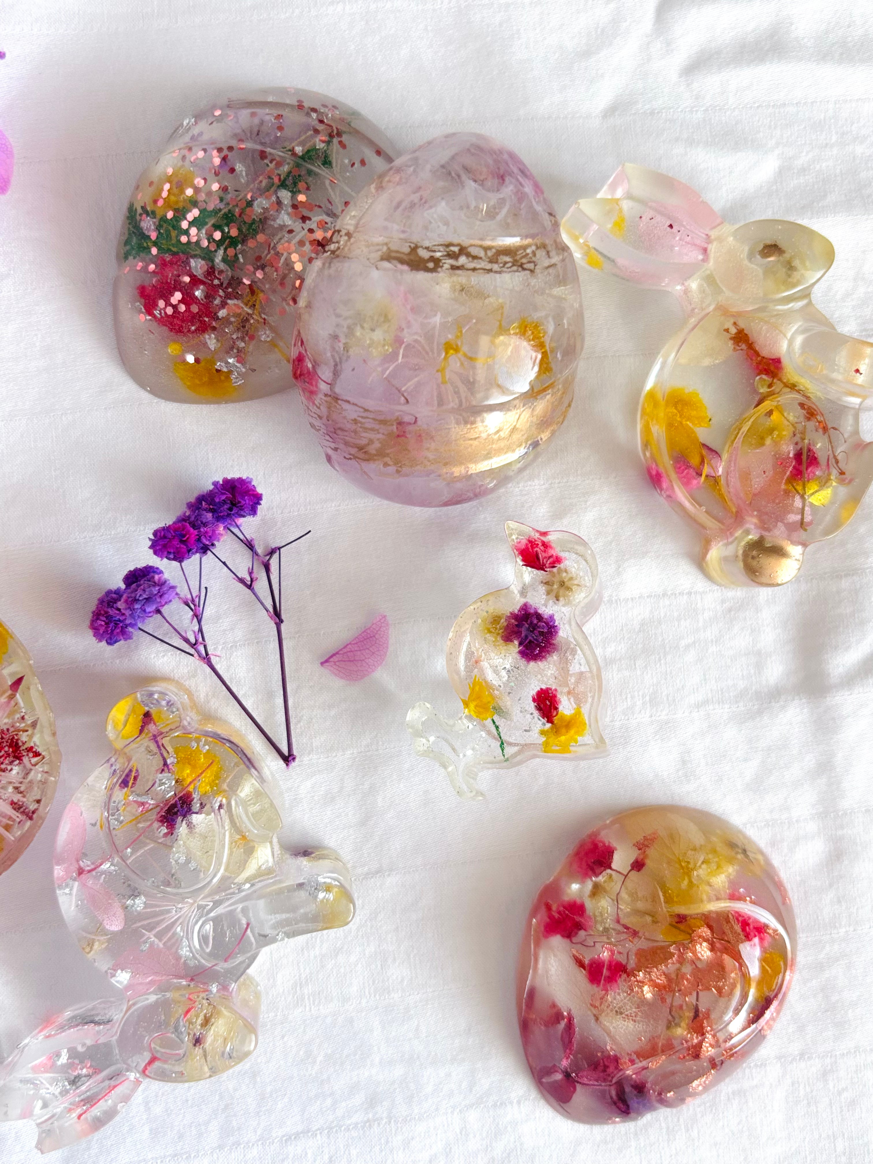 Resin Rabbits and Egg Halves