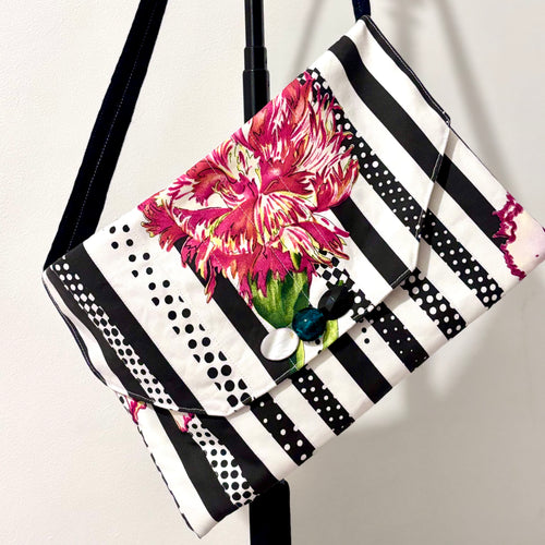 Black & White Vintage Fabric Bag