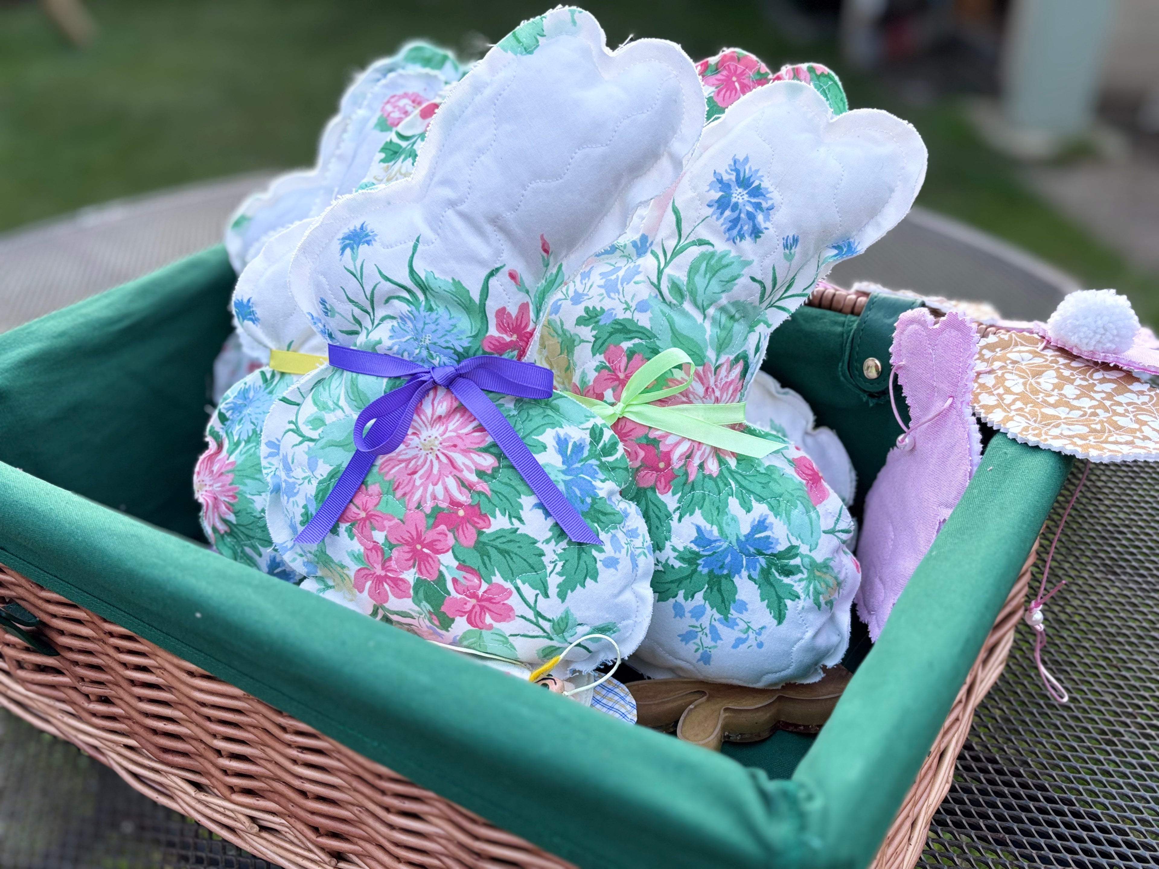 Quilted Vintage Fabric Bunny
