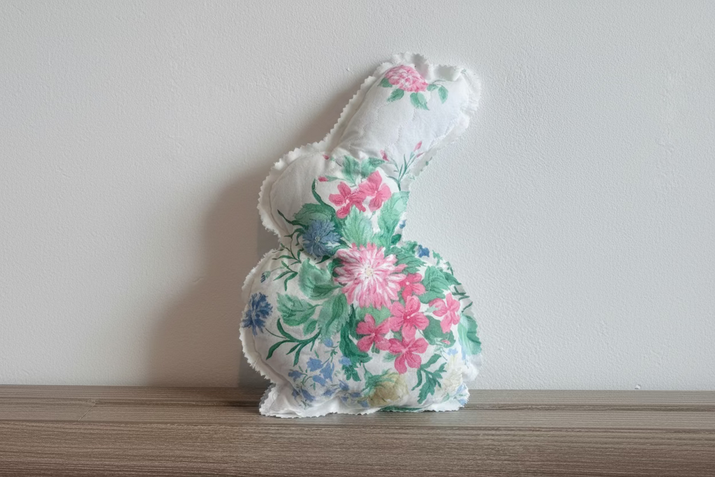 Quilted Vintage Fabric Bunny