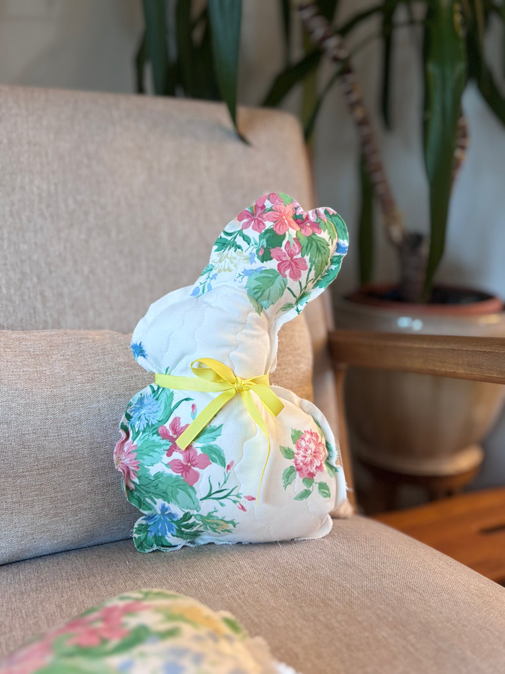 Quilted Vintage Fabric Bunny